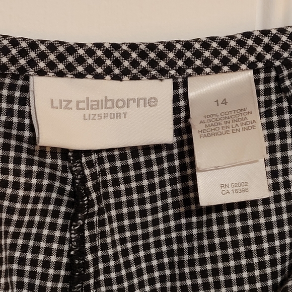 Liz Claiborne Gingham Cropped Pants - Picture 6 of 6